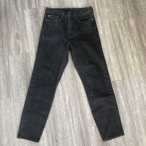 Levis Wedgie Black Jeans
